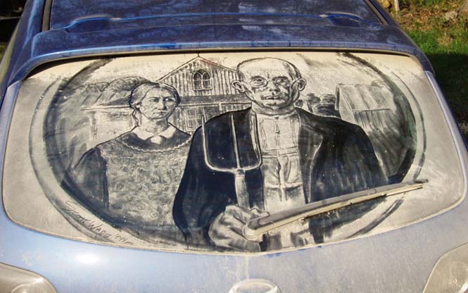 Καλλιτέχνης μετατρέπει σκονισμένα αυτοκίνητα σε έργα τέχνης (9)