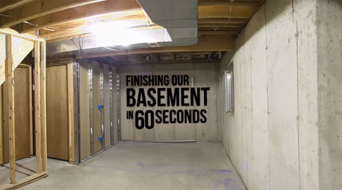 Ολοκληρώνοντας ένα υπόγειο σε 60 δευτερόλεπτα