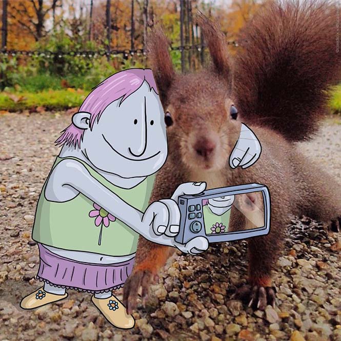 Σκιτσογράφος προσθέτει cartoon στις φωτογραφίες αγνώστων από το Instagram (3)