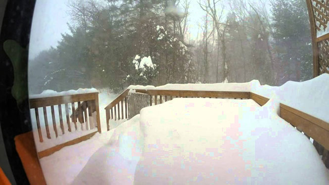 24 ώρες συνεχόμενης χιονόπτωσης σε ένα απίστευτο βίντεο
