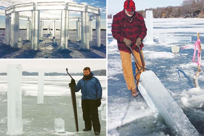 5 φίλοι κατασκεύασαν το «Icehenge» στη μέση μιας παγωμένης λίμνης (4)