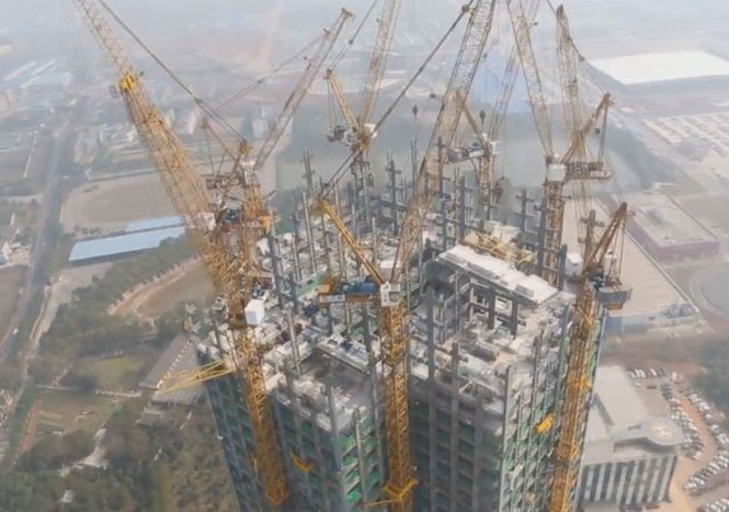 Κατασκεύασαν 57όροφο ουρανοξύστη σε 19 ημέρες