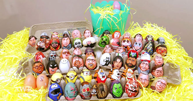 Καλλιτέχνης ζωγράφισε 62 απίθανους χαρακτήρες πάνω σε αυγά για το Πάσχα (1)