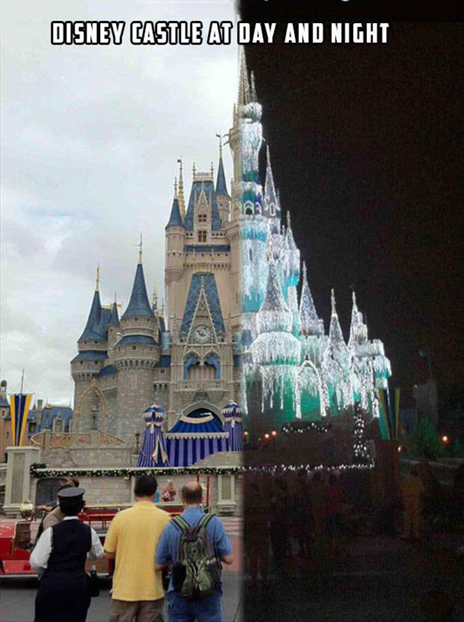 Το κάστρο της Disney την μέρα και τη νύχτα | Φωτογραφία της ημέρας