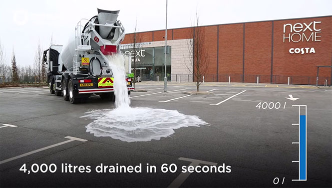 Εξαιρετικά απορροφητικό μπετόν απορροφά 4.000 λίτρα νερού σε 60 δευτερόλεπτα