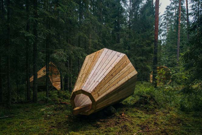 Φοιτητές κατασκεύασαν τεράστια ξύλινα μεγάφωνα σε δάσος της Εσθονίας - Δείτε γιατί (1)