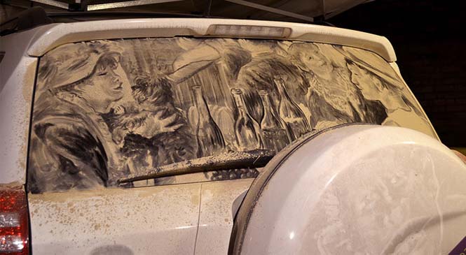 Εκεί που βλέπεις ένα σκονισμένο αυτοκίνητο, αυτός ο καλλιτέχνης βλέπει έναν κενό καμβά (13)
