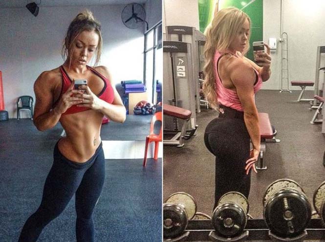 Γυναίκα δείχνει την αλλαγή στο σώμα της μετά από 4 ώρες καθημερινής γυμναστικής για 5 μήνες (4)