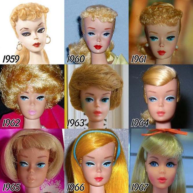 Η εξέλιξη της Barbie με το πέρασμα των χρόνων (1)
