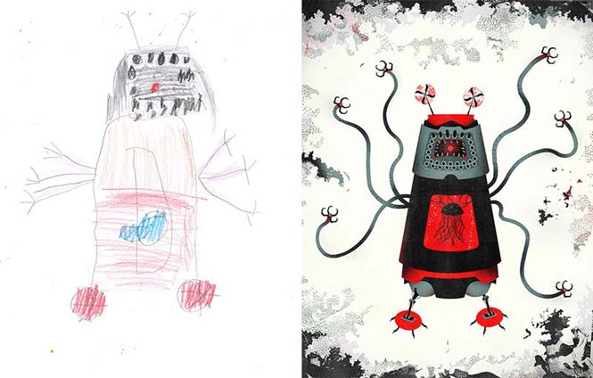 Καλλιτέχνες «δίνουν ζωή» σε παιδικές ζωγραφιές τεράτων (1)