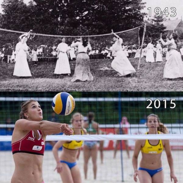 Γυναικείο Beach Volley το 1943 και σήμερα | Φωτογραφία της ημέρας