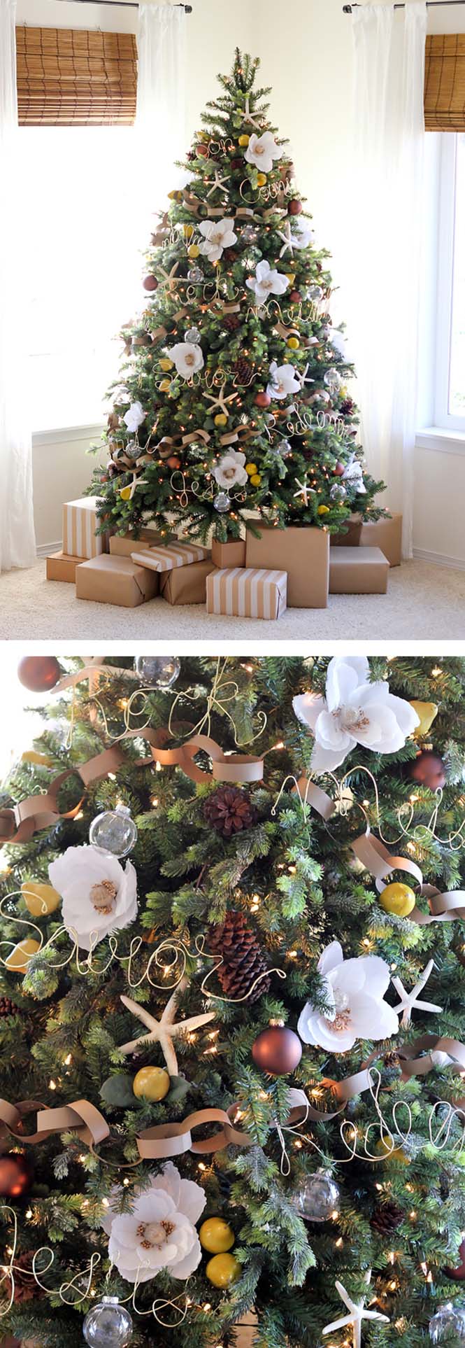 Στολισμοί χριστουγεννιάτικου δένδρου με λουλούδια (15)
