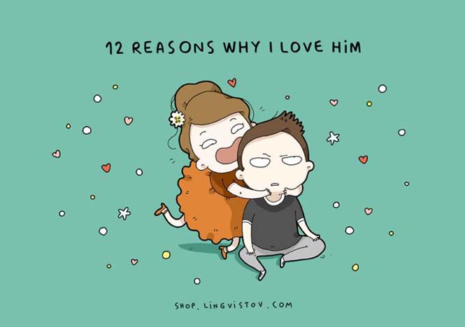 Σκιτσογράφος αποκαλύπτει 12 λόγους που αγαπάει το αγόρι της μέσα από ξεκαρδιστικά σκίτσα (1)