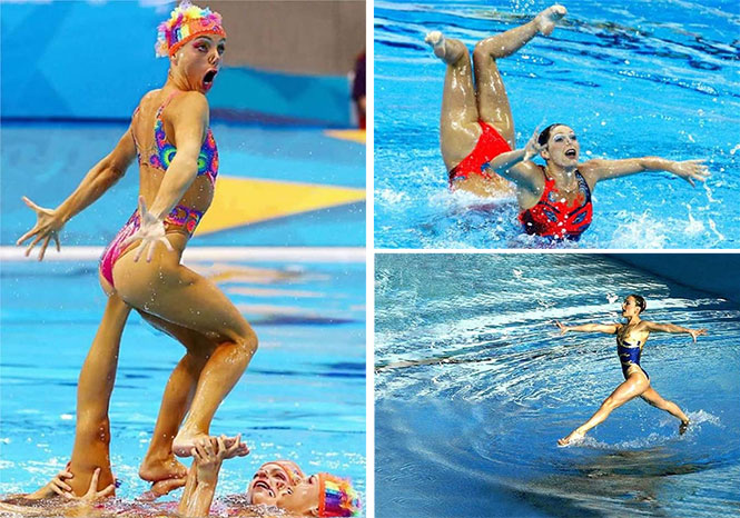 13 φωτογραφίες συγχρονισμένης κολύμβησης που τραβήχτηκαν την κατάλληλη στιγμή