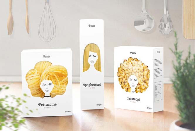 Μαλλιά ζυμαρικών: Μια έξυπνη και δημιουργική συσκευασία προϊόντων (4)
