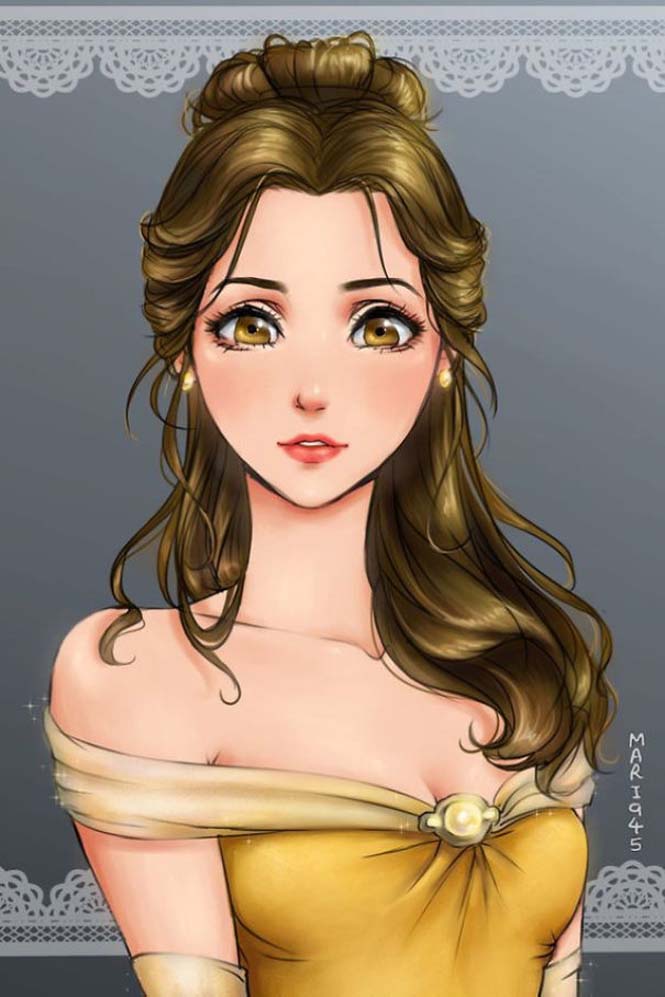 Πριγκίπισσες της Disney σαν χαρακτήρες Anime (7)