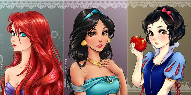 Πριγκίπισσες της Disney σαν χαρακτήρες Anime