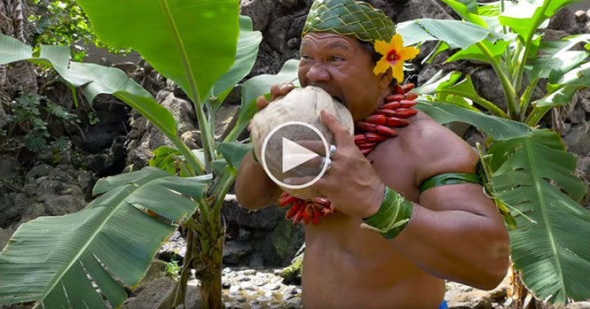 Πως να ξεφλουδίσεις μια καρύδα σύμφωνα με τον Chief Kap Te’o-Tafiti