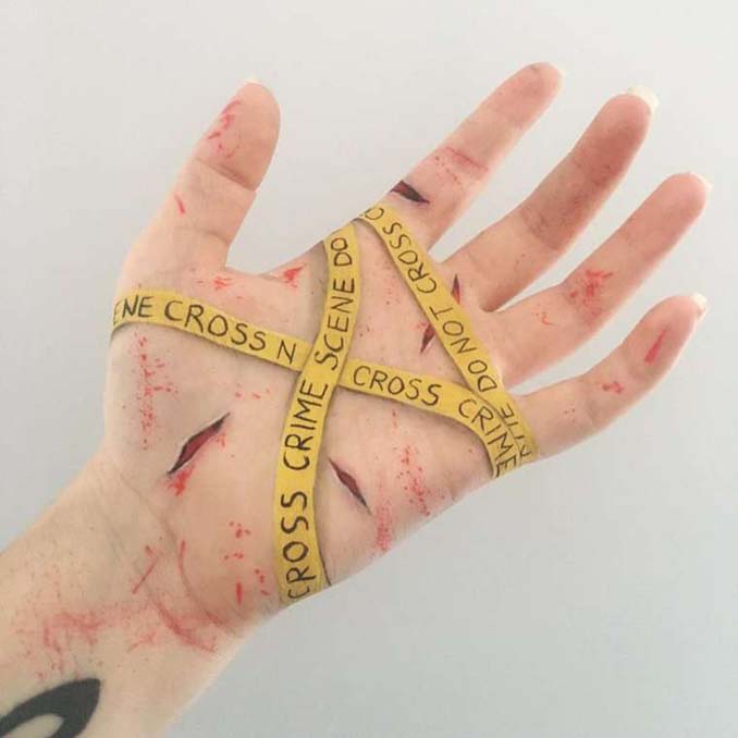 Απίστευτες οφθαλμαπάτες με bodypainting χεριών (1)