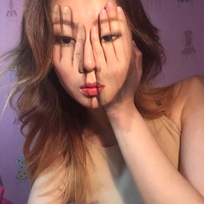 22χρονη δημιουργεί απίστευτες οφθαλμαπάτες χρησιμοποιώντας το πρόσωπο της (8)