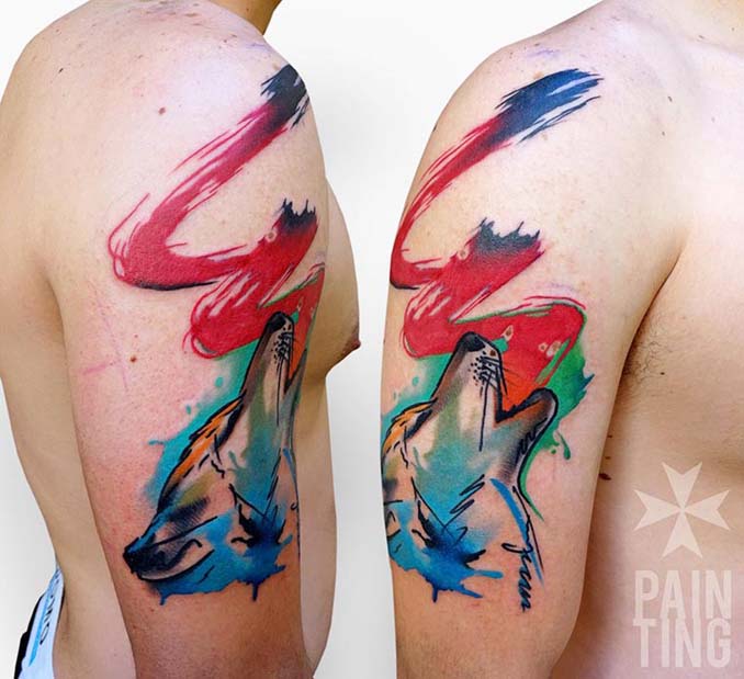 Δυναμικά και γεμάτα χρώμα τατουάζ από τον Szymon Gradowicz (7)