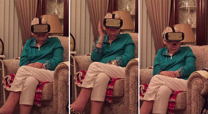 Γιαγιά φρικάρει δοκιμάζοντας virtual reality
