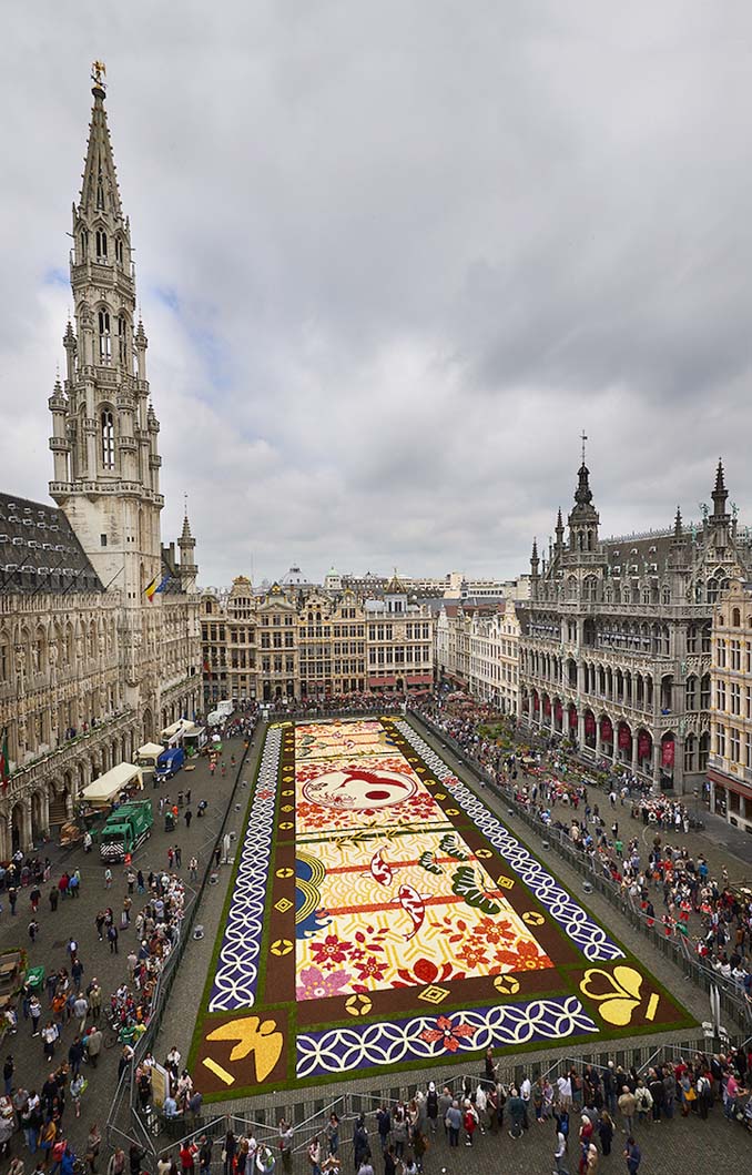 600.000 λουλούδια συνέθεσαν ένα πολύχρωμο «χαλί» 1.800 τετραγωνικών μέτρων στις Βρυξέλλες (2)