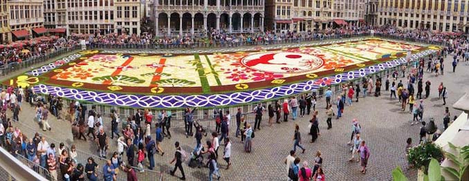 600.000 λουλούδια συνέθεσαν ένα πολύχρωμο «χαλί» 1.800 τετραγωνικών μέτρων στις Βρυξέλλες (8)