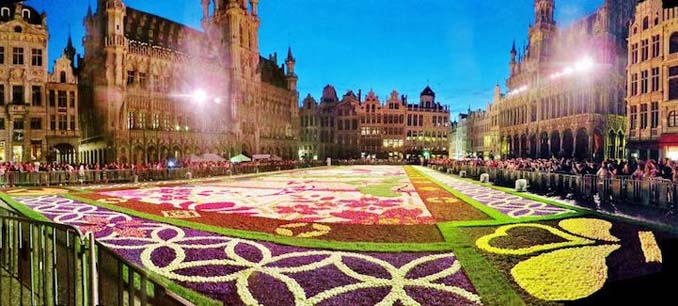 600.000 λουλούδια συνέθεσαν ένα πολύχρωμο «χαλί» 1.800 τετραγωνικών μέτρων στις Βρυξέλλες (9)