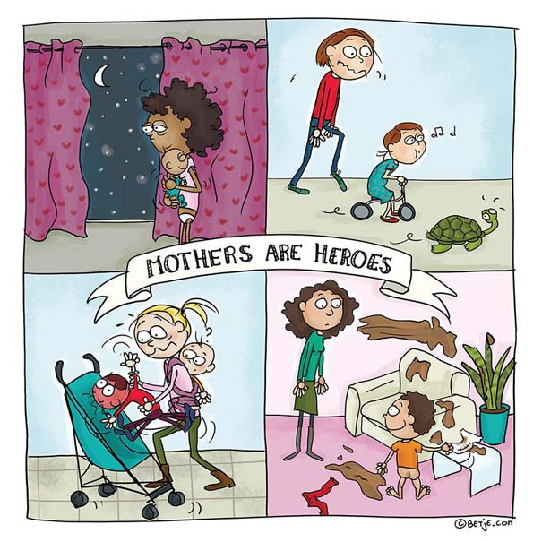 Διασκεδαστικά σκίτσα περιγράφουν την καθημερινότητα κάθε μητέρας (1)
