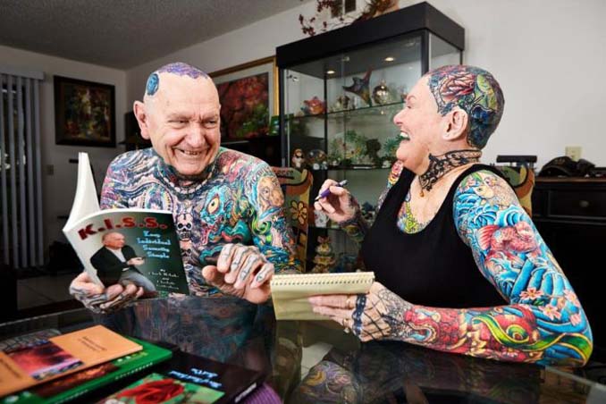Συνταξιούχοι με ρεκόρ Guinness για τα περισσότερα τατουάζ (3)