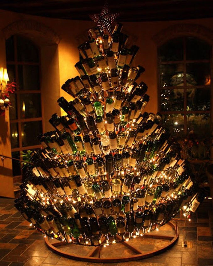 Χριστουγεννιάτικα δένδρα με μπουκάλια κρασιού (6)