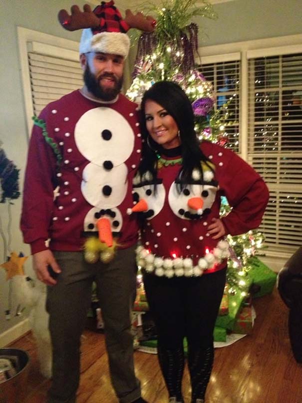 Κωμικοτραγικά χριστουγεννιάτικα πουλόβερ για ζευγάρια (1)