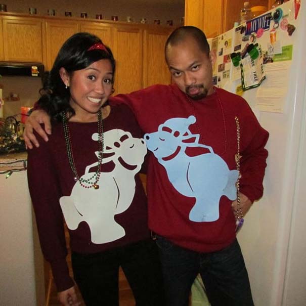 Κωμικοτραγικά χριστουγεννιάτικα πουλόβερ για ζευγάρια (3)