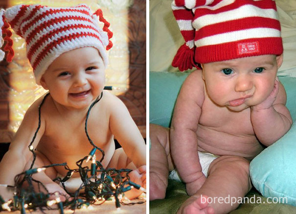 Προσδοκίες vs πραγματικότητα: Μωρά σε χριστουγεννιάτικες φωτογραφίσεις (1)