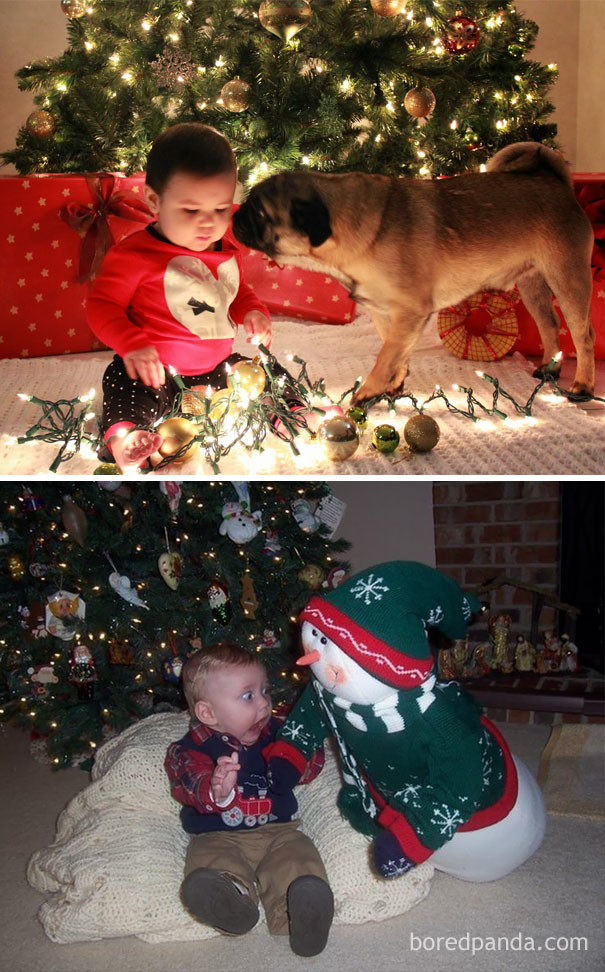 Προσδοκίες vs πραγματικότητα: Μωρά σε χριστουγεννιάτικες φωτογραφίσεις (2)