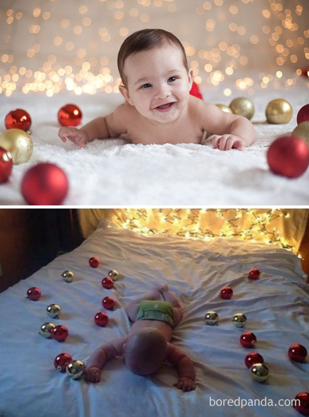 Προσδοκίες vs πραγματικότητα: Μωρά σε χριστουγεννιάτικες φωτογραφίσεις (7)