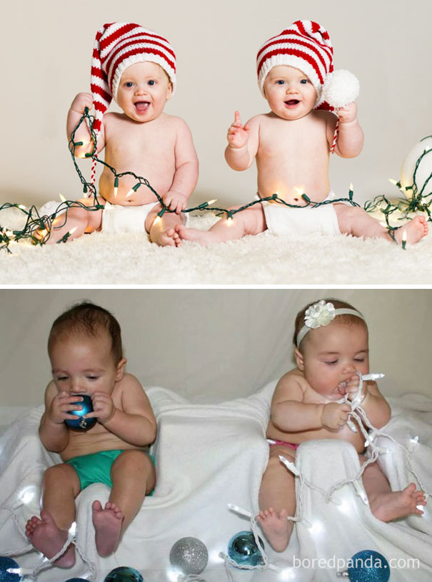 Προσδοκίες vs πραγματικότητα: Μωρά σε χριστουγεννιάτικες φωτογραφίσεις (10)