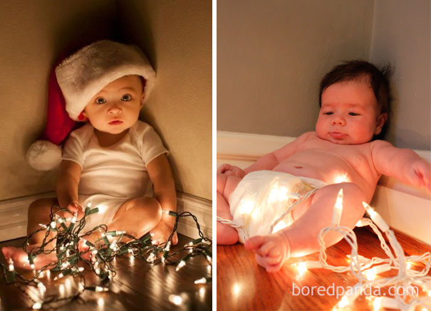 Προσδοκίες vs πραγματικότητα: Μωρά σε χριστουγεννιάτικες φωτογραφίσεις (12)