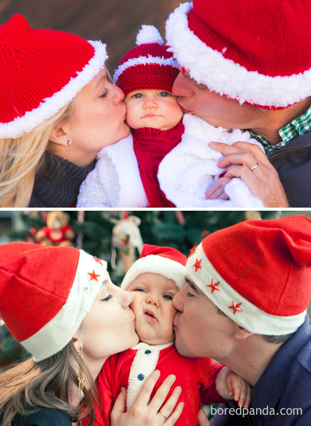 Προσδοκίες vs πραγματικότητα: Μωρά σε χριστουγεννιάτικες φωτογραφίσεις (13)