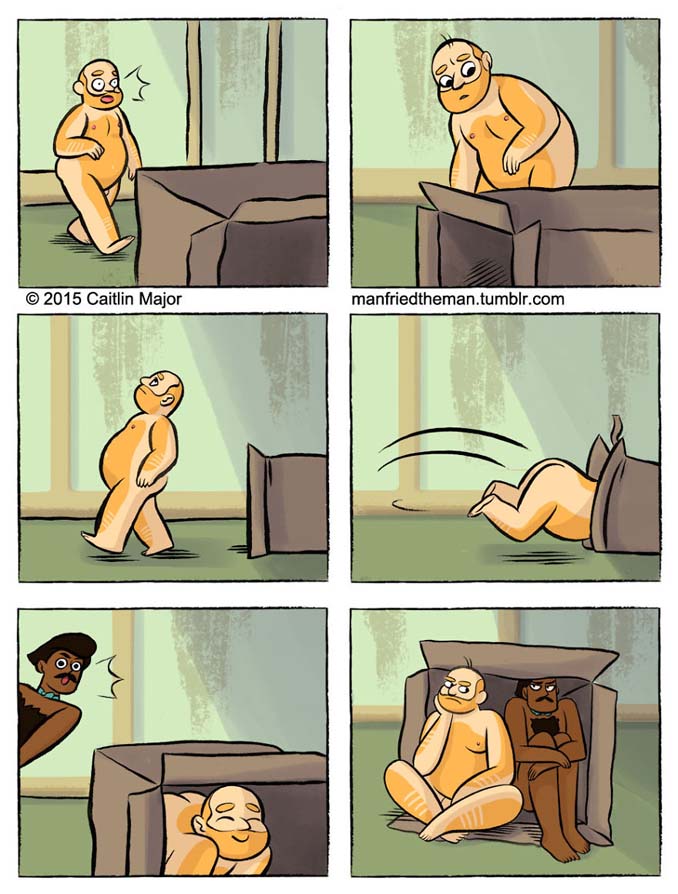 Χιουμοριστικά σκίτσα δείχνουν τι θα συνέβαινε αν άνθρωποι και γάτες αντάλλαζαν ρόλο (4)