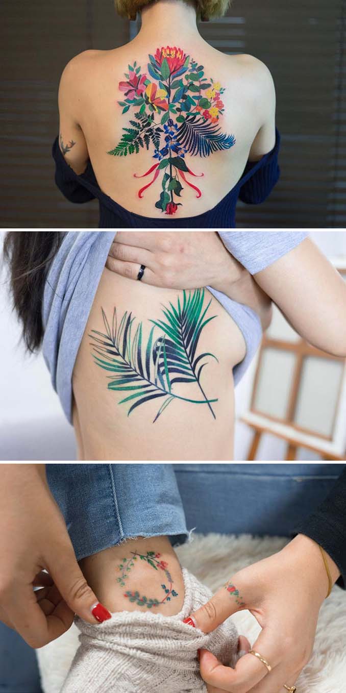 Φλοράλ τατουάζ (1)