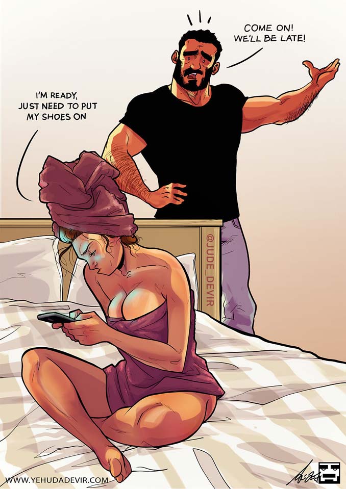 Καλλιτέχνης σκιτσογραφεί τη ζωή με τη γυναίκα του σε χιουμοριστικά comics (18)