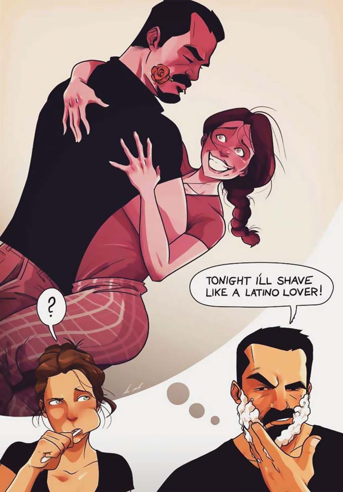 Καλλιτέχνης σκιτσογραφεί τη ζωή με τη γυναίκα του σε χιουμοριστικά comics (22)