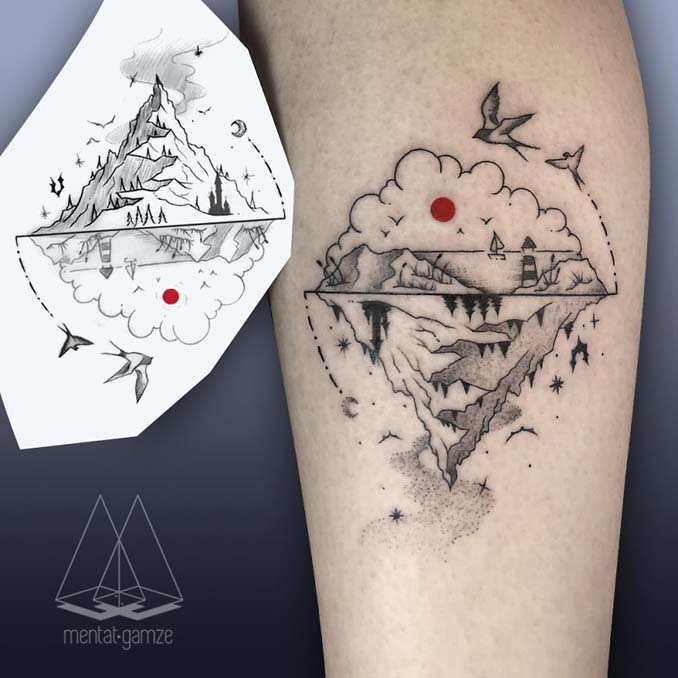Τατουάζ με κόκκινη κουκκίδα (7)