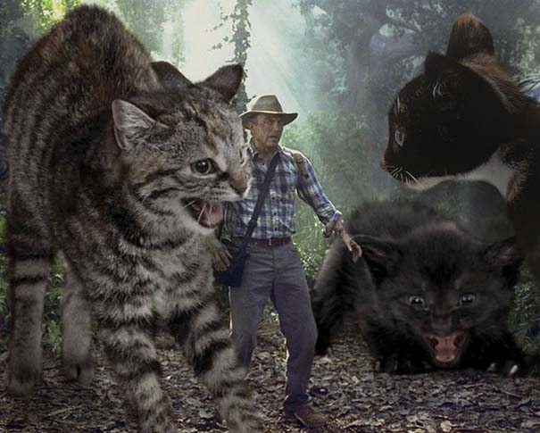 Αν στο Jurassic Park πρωταγωνιστούσαν γάτες (9)