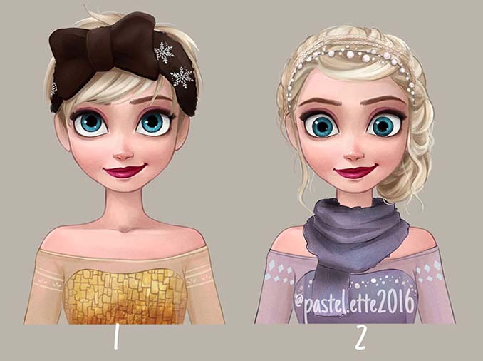 Πριγκίπισσες της Disney με διαφορετικά χτενίσματα (5)