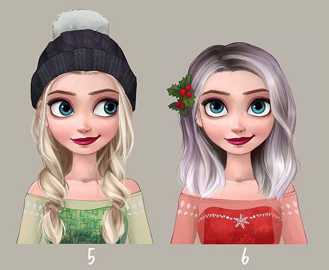Πριγκίπισσες της Disney με διαφορετικά χτενίσματα (7)