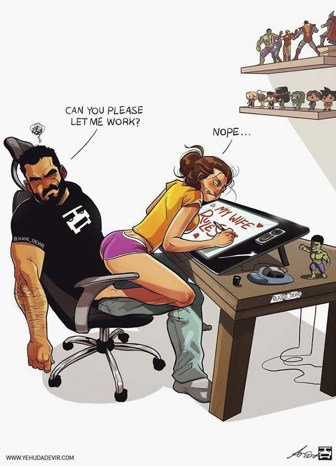 Καλλιτέχνης σκιτσογραφεί τη ζωή με τη γυναίκα του (18 νέα χιουμοριστικά comics) (16)