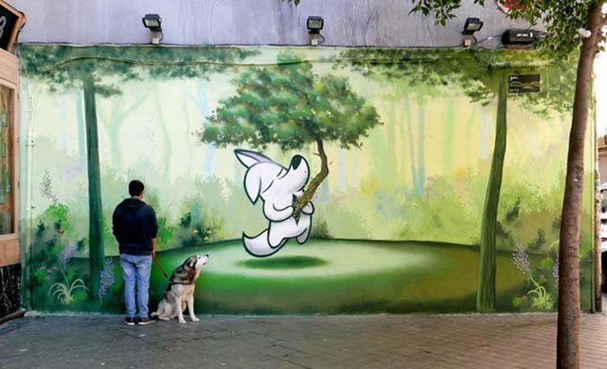 Η εντυπωσιακή Street Art του Dingo Perromudo προσφέρει μια πινελιά πρασίνου στο γκρίζο της πόλης (22)